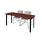 Kee Rectangle Tables > Training Tables > Kee Table & Chair Sets, 60 W, 24 L, 29 H, Cherry MT6024CHBPBK44GY - alternate 1